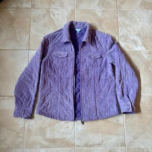 DENVER HAYES Purple Fine Corduroy Quilted Jacket (US M)